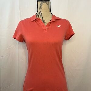 VINTAGE Hollister Women's Coral Button Down Shirt